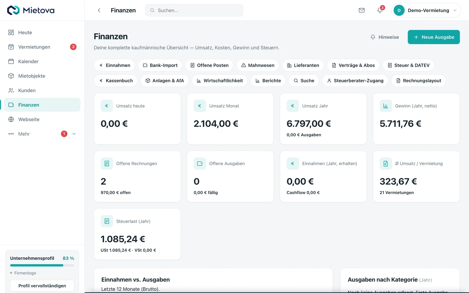 mietova.de / finanzen